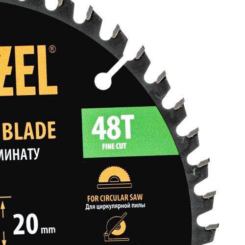 Пильный диск по ламинату ф185 х 20 мм, 48 зубьев Denzel купить в Москве с доставкой по всей России | ProtosMarket.ru