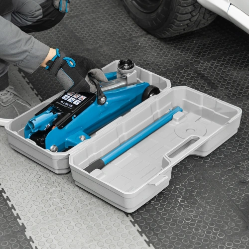 Домкрат гидравлический подкатной, 2 т, h подъема 140-340 мм, в кейсе Stels по ценам производителя в Москве с доставкой по всей России