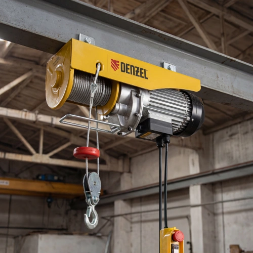 Тельфер электрический TF-800, 0.8 т, 1300 Вт, высота 12 м, 8 м/мин Denzel купить в Москве с доставкой по всей России | ProtosMarket.ru