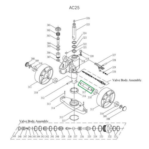 Ось крепления рулевых колес для гидравлических тележек AC25 купить в Москве с доставкой по всей России | ProtosMarket.ru