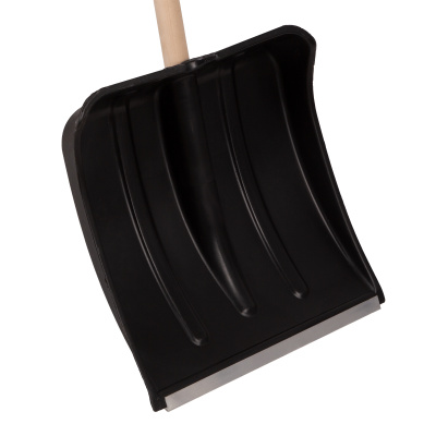Лопата для уборки снега пластиковая, 380х385х1420 мм, деревянный черенок купить в Москве с доставкой по всей России | ProtosMarket.ru