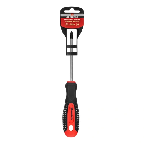 Отвертка Fusion, PZ2 x 100 мм, CrV, трехкомпонентная рукоятка "Anti slip" Matrix купить в Москве с доставкой по всей России | ProtosMarket.ru