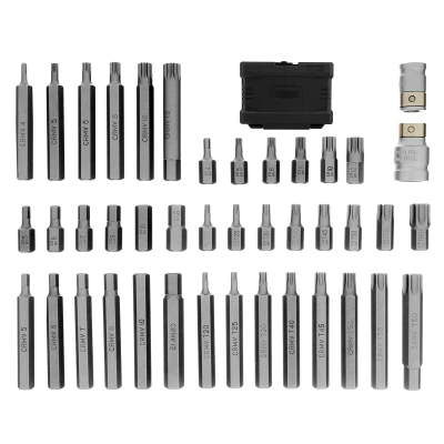 Набор бит HEX, Torx , SPLine, хвостовик-шестигранник 1/2, CrV, 42 шт. Stels купить в Москве с доставкой по всей России | ProtosMarket.ru