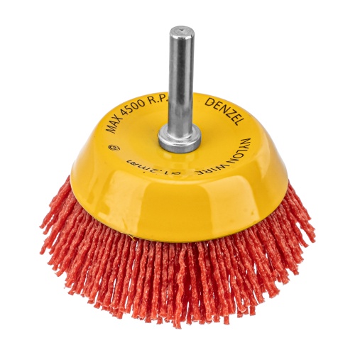 Щетка для дрели, 75 мм, Чашка, со шпилькой, нейлоновая щетина Denzel купить в Москве с доставкой по всей России | ProtosMarket.ru
