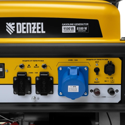 Генератор бензиновый PS-95EA-PRO, 9,5 кВт, 230 В, 40 л, разъём ATS, эл.старт Denzel купить в Москве с доставкой по всей России | ProtosMarket.ru