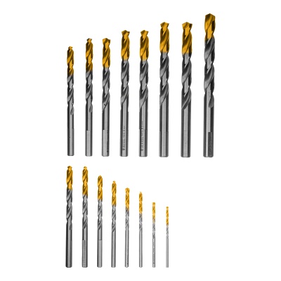 Набор сверл по металлу, 1-10 мм, Р6М5-TiN, Golden Tip, 19 шт Denzel купить в Москве с доставкой по всей России | ProtosMarket.ru