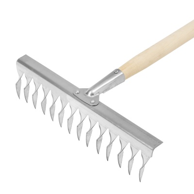 Грабли, нержавеющая сталь, 340 х 1300 мм, 14 витых зубьев, деревянный черенок, Россия, Сибртех купить в Москве с доставкой по всей России | ProtosMarket.ru
