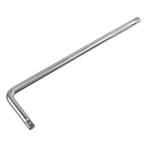 Вороток Г-образный, 375*100 мм, квадрат 1/2", CrV, матовый хром Denzel купить в Москве с доставкой по всей России | ProtosMarket.ru