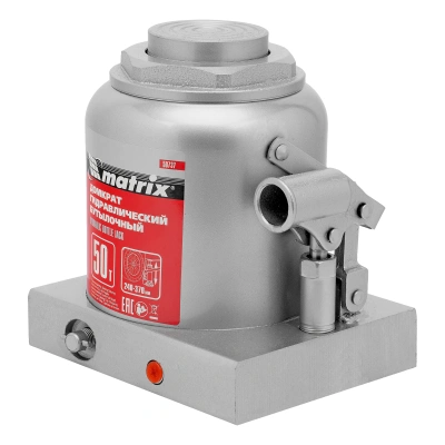 Домкрат гидравлический бутылочный, 50 т, высота подъема 240-370 мм Matrix купить в Москве с доставкой по всей России | ProtosMarket.ru