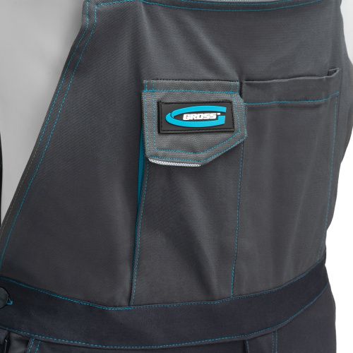 Полукомбинезон профессиональный рабочий, 97% хлопок 3% спандекс, XXXL Gross купить в Москве с доставкой по всей России | ProtosMarket.ru