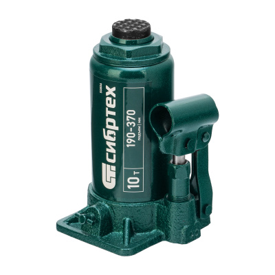 Домкрат гидравлический бутылочный, 10 т, 190-370 мм Сибртех купить в Москве с доставкой по всей России | ProtosMarket.ru