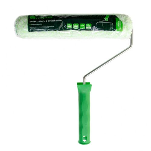 Валик "Работы с древесиной", 250 мм, ворс 12 мм, D - 36 мм, D ручки - 6 мм, микроволокно Сибртех купить в Москве с доставкой по всей России | ProtosMarket.ru