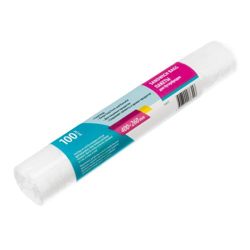 Пакеты для бутербродов, 400 x 260 мм, 100 шт, рулон, Home Palisad купить в Москве с доставкой по всей России | ProtosMarket.ru