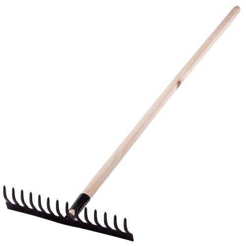 Грабли стальные, 360х1300 мм, 14 прямых зубьев, деревянный черенок, Россия, Сибртех купить в Москве с доставкой по всей России | ProtosMarket.ru