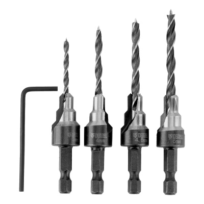 Набор сверл под конфирмат, 3-5 мм, 4 шт // Denzel купить в Москве с доставкой по всей России | ProtosMarket.ru