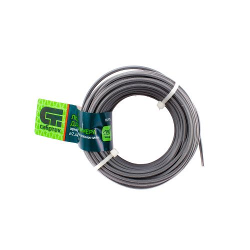 Леска для триммера звезда, армированная алюминием, 2.4 мм х 15 м, Сибртех купить в Москве с доставкой по всей России | ProtosMarket.ru