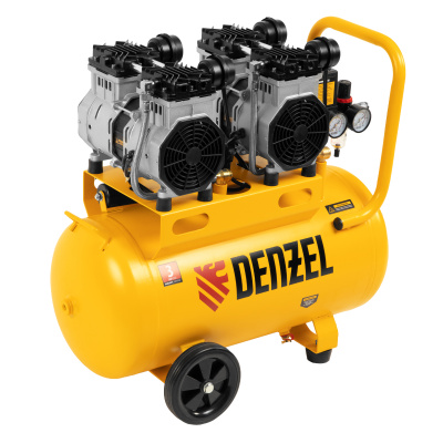 Компрессор безмасляный, малошумный DLS 2200/50, 2200 Вт, 2x1100, 50 л, 380 л/мин Denzel купить в Москве с доставкой по всей России | ProtosMarket.ru