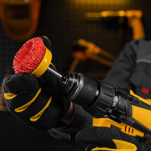 Щетка для дрели, 65 мм, Чашка, со шпилькой, нейлоновая щетина Denzel купить в Москве с доставкой по всей России | ProtosMarket.ru