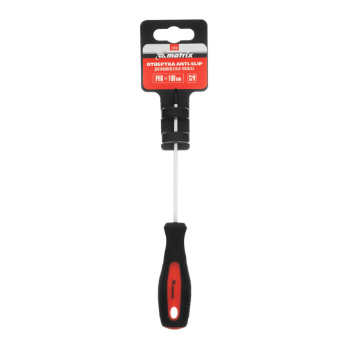 Отвертка Anti-Slip, PH0 х 100 мм, CrV, двухкомпонентная рукоятка Matrix купить в Москве с доставкой по всей России | ProtosMarket.ru