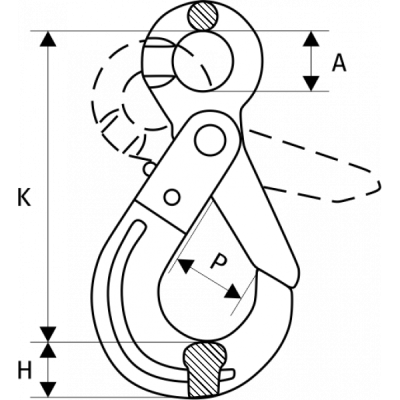 Крюк самозакрывающийся 1,12т, размер 6 - 8 купить в Москве с доставкой по всей России | ProtosMarket.ru