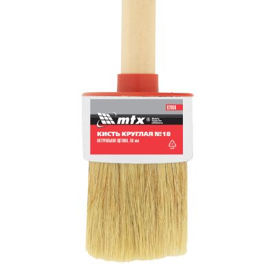 Кисть круглая №18 (60 мм) натуральная щетина, деревянная ручка MTX купить в Москве с доставкой по всей России | ProtosMarket.ru