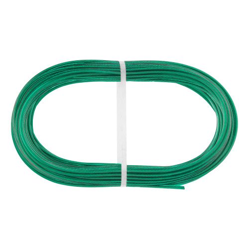 Трос металлополимерный зеленый ПР-3.0, толщина 3.0 мм, моток 20 метров Сибртех купить в Москве с доставкой по всей России | ProtosMarket.ru