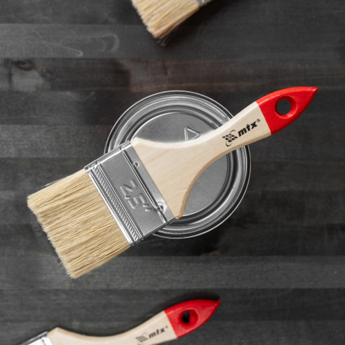 Кисть плоская "Стандарт" 2.5" (63 мм) натуральная щетина, деревянная ручка MTX купить в Москве с доставкой по всей России | ProtosMarket.ru