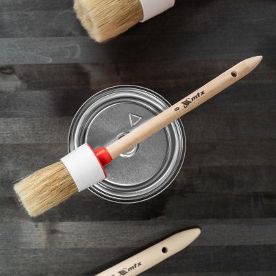 Кисть круглая № 8 (35 мм) натуральная щетина, деревянная ручка MTX купить в Москве с доставкой по всей России | ProtosMarket.ru