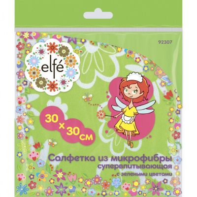 Салфетки из микрофибры, зеленые, 300 х 300 мм Elfe купить в Москве с доставкой по всей России | ProtosMarket.ru