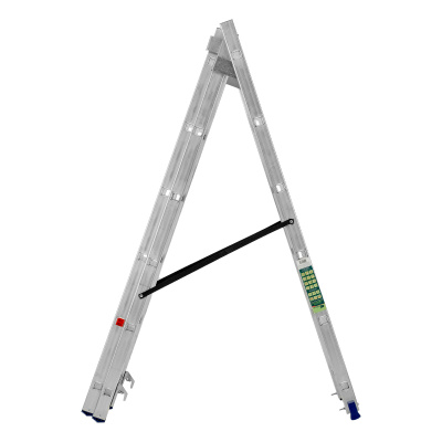 Лестница, 3 х 6 ступеней, алюминиевая, трехсекционная, Сибртех купить в Москве с доставкой по всей России | ProtosMarket.ru
