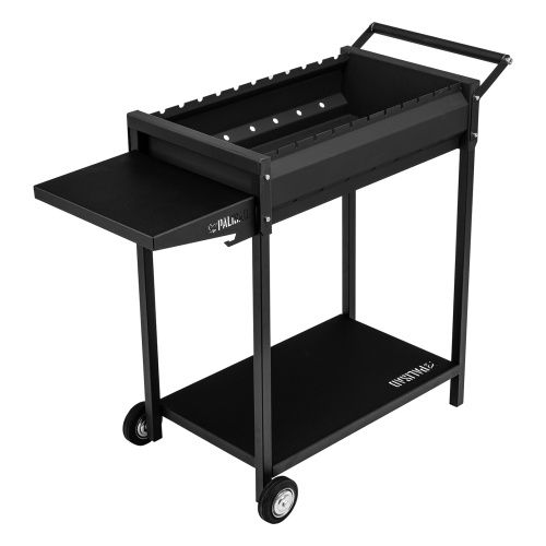 Мангал сварной на колесах, 662 х 390 х 152/805 мм, сталь 2 мм, кочерга в комплекте, Camping Palisad купить в Москве с доставкой по всей России | ProtosMarket.ru