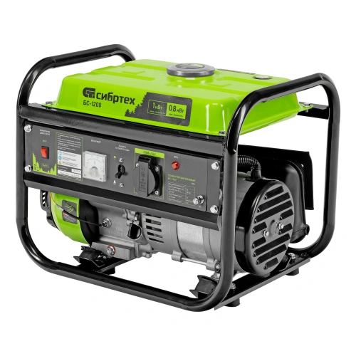 Генератор бензиновый БС-1200, 1 кВт, 230 В, четырехтактный, 5.5 л, ручной стартер Сибртех купить в Москве с доставкой по всей России | ProtosMarket.ru