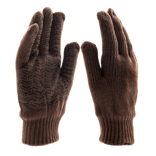 Перчатки трикотажные, двойные, полушерстяные, с ПВХ покрытием, Сибртех купить в Москве с доставкой по всей России | ProtosMarket.ru