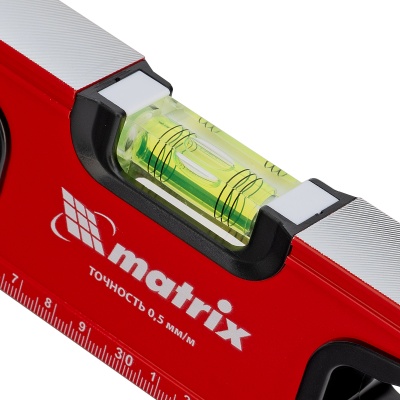 Уровень алюминиевый, фрезерованный, 3 глазка, рукоятки, 600 мм Matrix купить в Москве с доставкой по всей России | ProtosMarket.ru