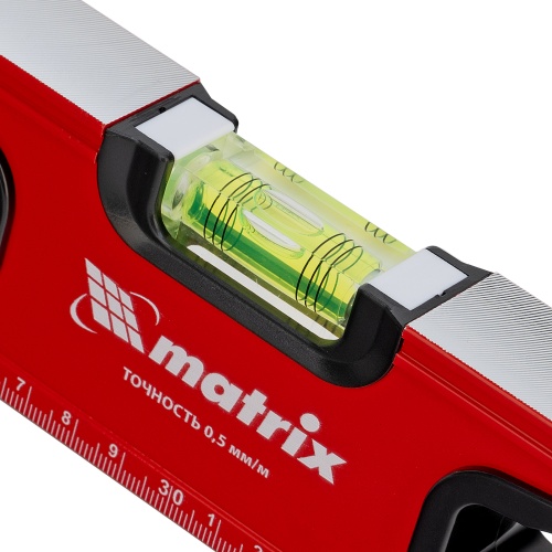 Уровень алюминиевый, фрезерованный, 3 глазка, рукоятки, 600 мм Matrix купить в Москве с доставкой по всей России | ProtosMarket.ru