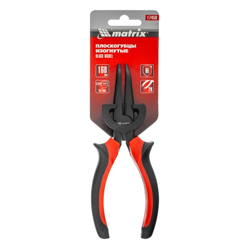 Длинногубцы изогнутые Black Nickel, 160 мм, двухкомпонентные рукоятки Matrix купить в Москве с доставкой по всей России | ProtosMarket.ru