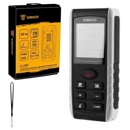 Дальномер лазерный c функцией измерения угла DEKO R-LDI50 купить в Москве с доставкой по всей России | ProtosMarket.ru
