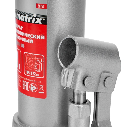 Домкрат гидравлический бутылочный, 3 т, высота подъема 194-372 мм, в пластиковый кейсе Matrix по ценам производителя в Москве с доставкой по всей России