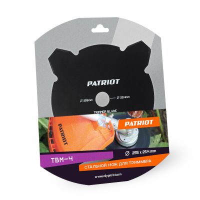 Нож PATRIOT TBM 4 для триммера (255х25.4 мм, 4 зубца) купить в Москве с доставкой по всей России | ProtosMarket.ru