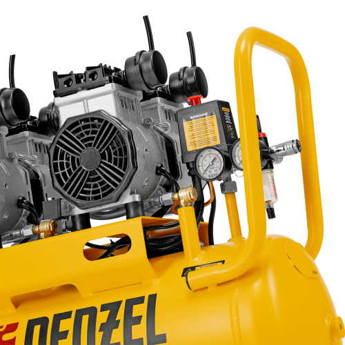 Компрессор безмасляный, малошумный DLS 2200/50, 2200 Вт, 2x1100, 50 л, 380 л/мин Denzel купить в Москве с доставкой по всей России | ProtosMarket.ru