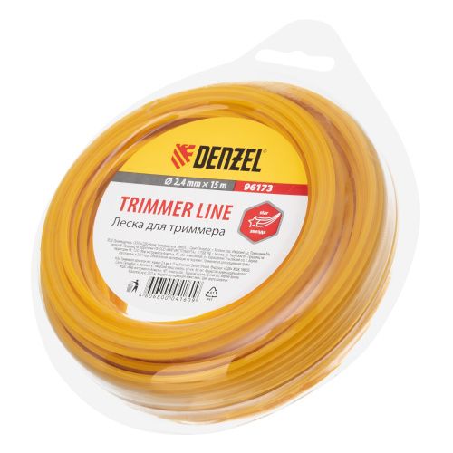 Леска для триммера, звезда, 2.4 мм х 15 м Denzel купить в Москве с доставкой по всей России | ProtosMarket.ru