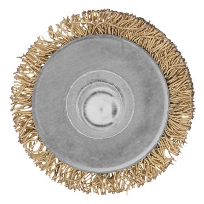 Щетка для дрели, 30 мм, плоская со шпилькой, латунированная витая проволока Matrix купить в Москве с доставкой по всей России | ProtosMarket.ru