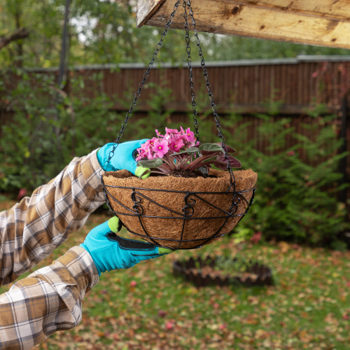 Кашпо подвесное с орнаментом, с кокосовой корзиной, диаметр 30 см Palisad купить в Москве с доставкой по всей России | ProtosMarket.ru