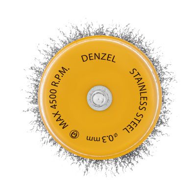 Щетка для дрели, 75 мм, Чашка, со шпилькой, нержавеющая витая проволока Denzel купить в Москве с доставкой по всей России | ProtosMarket.ru