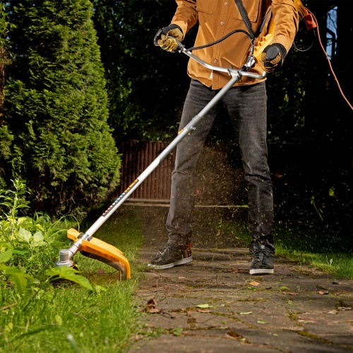 Триммер электрический TE-1400, 1400 Вт, 420 мм, катушка + диск, разборная штанга Denzel купить в Москве с доставкой по всей России | ProtosMarket.ru