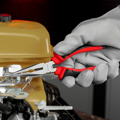 Длинногубцы прямые, 180 мм, хром-ванадий, двухкомпонентные рукоятки Matrix купить в Москве с доставкой по всей России | ProtosMarket.ru