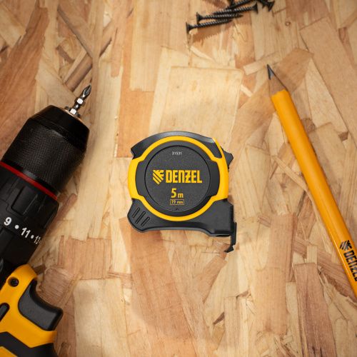 Рулетка 5м х 19мм, двухкомп. корпус, магнитный обрезиненный зацеп Denzel купить в Москве с доставкой по всей России | ProtosMarket.ru