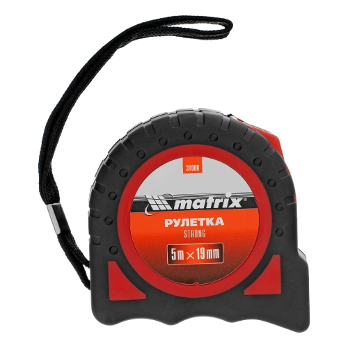 Рулетка Strong,5 м х 19 мм,обрезиненный корпус Matrix купить в Москве с доставкой по всей России | ProtosMarket.ru