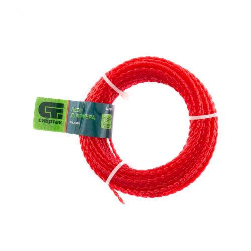 Леска для триммера овальная витая, 2.4 мм х 15 м, Сибртех купить в Москве с доставкой по всей России | ProtosMarket.ru
