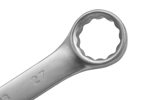 Ключ комбинированный, 27 мм, CrV, матовый хром Matrix купить в Москве с доставкой по всей России | ProtosMarket.ru